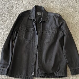 American Eagle Outfitters Black Shirt Jacket